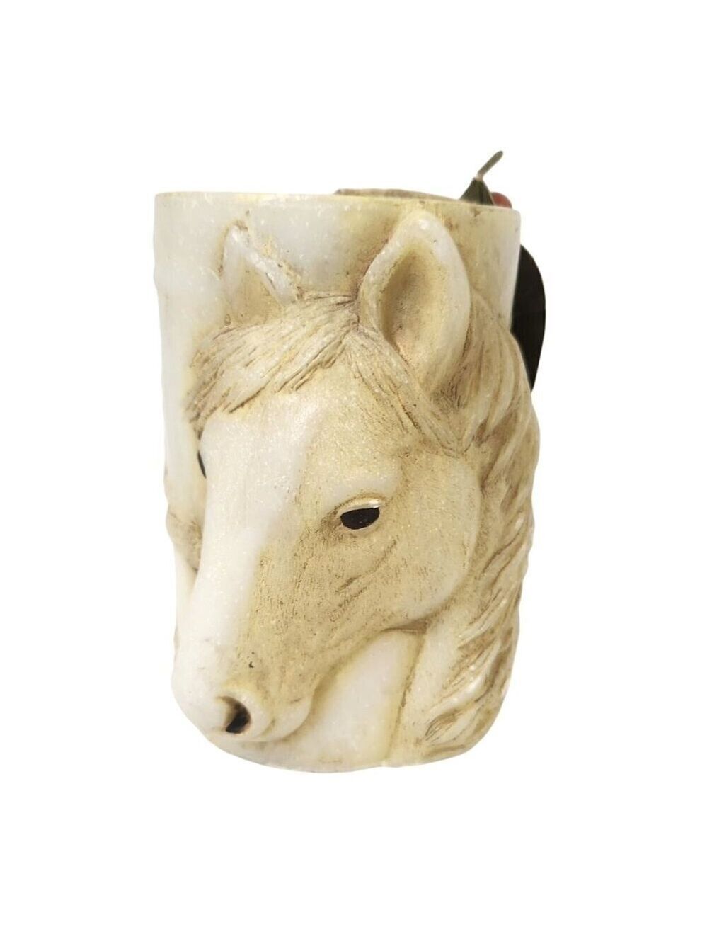 Horse Candle Decor 3D Pillar Candle Cream Color 5.5 Inch Beautiful Animal Spirit